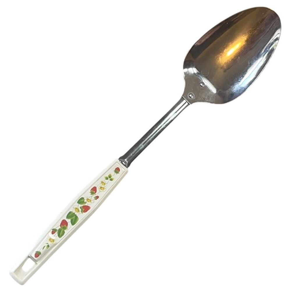 Vintage Plastic Ekco Strawberry Mcm kitchen utensil spoon Japan made